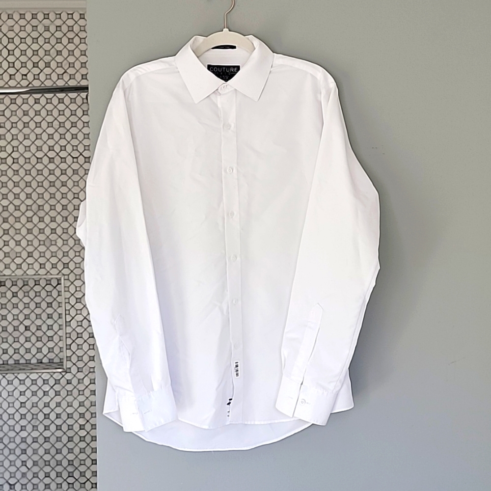 Couture 1910 16 to 16 1/2 white button shirt, cuff links!